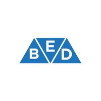 Ebd Dreieck gestalten Logo Design auf Weiß Hintergrund. Ebd kreativ Initialen Brief Logo Konzept. vektor