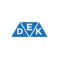 edk triangel form logotyp design på vit bakgrund. edk kreativ initialer brev logotyp begrepp. vektor