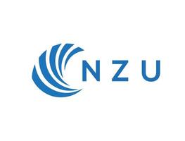 nzu brev logotyp design på vit bakgrund. nzu kreativ cirkel brev logotyp begrepp. nzu brev design. vektor