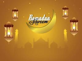 Ramadan Hintergrund mit islamischer Laterne vektor