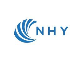 nhy brev logotyp design på vit bakgrund. nhy kreativ cirkel brev logotyp begrepp. nhy brev design. vektor