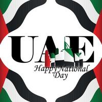 Förenade Arabemiraten nationella dag med bakgrund vektor