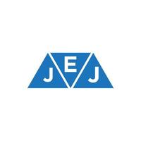 ejj triangel form logotyp design på vit bakgrund. ejj kreativ initialer brev logotyp begrepp. vektor