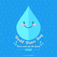 Sauberes Wasser Advocacy Vector Design