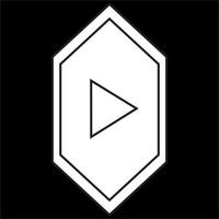 Vektor, Bild von Youtube Studio Symbol, schwarz und Weiß Farbe, mit schwarz Hintergrund vektor