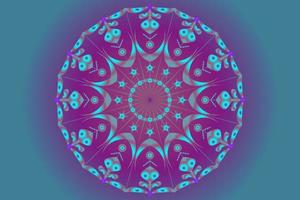 Gradient lila Farbe Mandala Ornament vektor