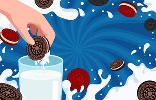 oreo dag bakgrund vektor