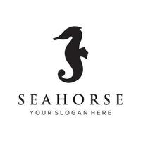Seepferdchen oder Hippocampus Tier kreativ Vorlage Logo design.meer Tier Typ. vektor
