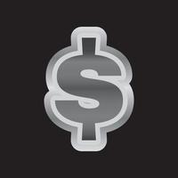 metallisk pengar symbol vektor