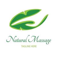 naturlig massage logotyp vektor