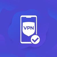 VPN, Vektorikone mit Handy vektor