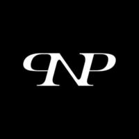 brev p n p symbol logotyp vektor