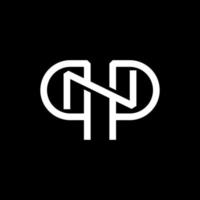 brev p n p symbol logotyp vektor