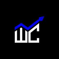 WC-Brief-Logo kreatives Design mit Vektorgrafik, WC-einfaches und modernes Logo. vektor
