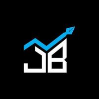 J B brev logotyp kreativ design med vektor grafisk, J B enkel och modern logotyp.