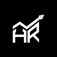 HR Letter Logo kreatives Design mit Vektorgrafik, HR einfaches und modernes Logo. vektor