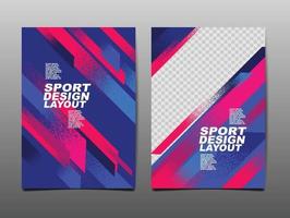 Sportdesign-Layout, Vorlagendesign, Sporthintergrund, dynamisches Poster, Pinselgeschwindigkeitsbanner, Vektorillustration. vektor