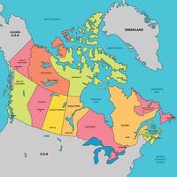 Land Karta kanada vektor