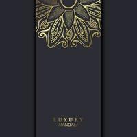 Luxus Gold Mandala verzierten Hintergrund für Hochzeitseinladung, Buchcover mit Mandala Element Stil Premium Vektor