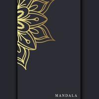 Luxus Gold Mandala verzierten Hintergrund für Hochzeitseinladung, Buchcover mit Mandala Element Stil Premium Vektor