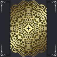 Luxus Gold Mandala verzierten Hintergrund für Hochzeitseinladung, Buchcover mit Mandala Element Stil Premium Vektor