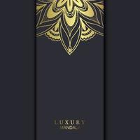 Luxus Gold Mandala verzierten Hintergrund für Hochzeitseinladung, Buchcover vektor