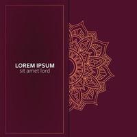 Luxus Gold Mandala verzierten Hintergrund für Hochzeitseinladung, Buchcover mit Mandala Element Stil Premium Vektor