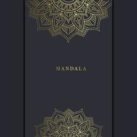 Luxus Gold Mandala verzierten Hintergrund für Hochzeitseinladung, Buchcover mit Mandala Element Stil Premium Vektor