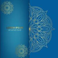 Luxus-Ziermandala-Hintergrund mit Premium-Vektor des arabischen islamischen Ostmusterstils