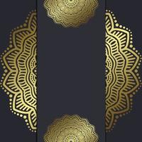 Luxus Gold Mandala verzierten Hintergrund für Hochzeitseinladung, Buchcover mit Mandala Element Stil Premium Vektor