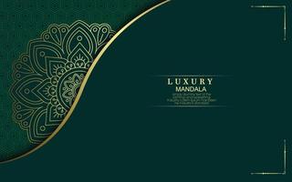 Luxus-Mandala-Musterhintergrund mit goldener Arabeske vektor