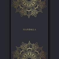 Luxus Gold Mandala verzierten Hintergrund für Hochzeitseinladung, Buchcover mit Mandala Element Stil Premium Vektor