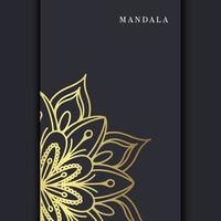 Luxus Gold Mandala verzierten Hintergrund für Hochzeitseinladung, Buchcover mit Mandala Element Stil Premium Vektor