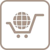 globales Shopping-Vektorsymbol vektor