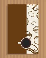 Tasse Kaffee Draufsicht vektor