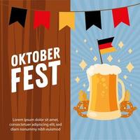 oktoberfest bierfeier banner vektor