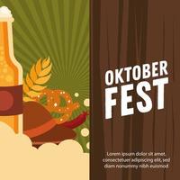 oktoberfest öl firande banner vektor