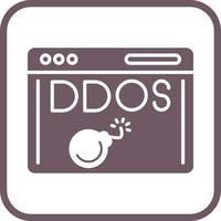 Ddos-Angriffsvektorsymbol vektor