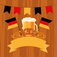 oktoberfest öl firande banner vektor