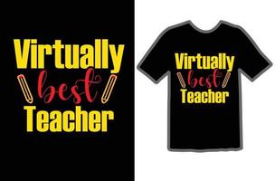 virtuell Beste Lehrer svg t Hemd Design vektor