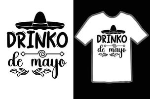 drinko de mayo svg t skjorta design vektor