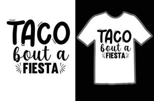 taco anfall en fiesta svg t skjorta design vektor