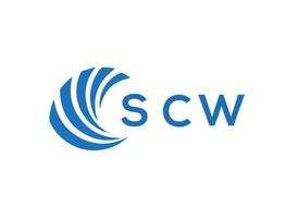 scw Brief Logo Design auf Weiß Hintergrund. scw kreativ Kreis Brief Logo Konzept. scw Brief Design. vektor