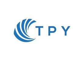 tpy brev logotyp design på vit bakgrund. tpy kreativ cirkel brev logotyp begrepp. tpy brev design. vektor