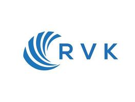 rvk Brief Logo Design auf Weiß Hintergrund. rvk kreativ Kreis Brief Logo Konzept. rvk Brief Design. vektor