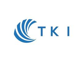 tki Brief Logo Design auf Weiß Hintergrund. tki kreativ Kreis Brief Logo Konzept. tki Brief Design. vektor