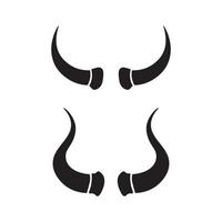 Stier Logo und Horn Symbole Kuh Vektor Vorlage Symbole App