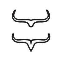 Stier Logo und Horn Symbole Kuh Vektor Vorlage Symbole App