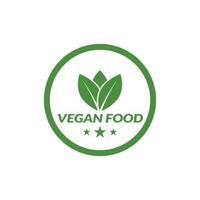 vegan Essen Symbol Vektor. es können Sein benutzt zum Ergänzung Etikette Design, cbd Etikette Design, Box Design, Sozial Medien Vorlage Design usw. vektor