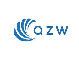 qzw Brief Logo Design auf Weiß Hintergrund. qzw kreativ Kreis Brief Logo Konzept. qzw Brief Design. vektor